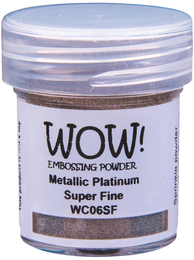 Wow! Embossing Powder, Metallic Platinum Super Fine