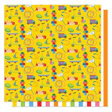 Photoplay Paper, Go Outside and Play - 12x12 patterned paper - Sand Box