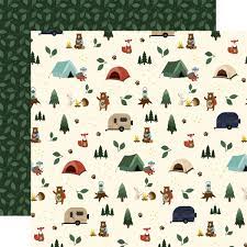 Echo Park, Call of the Wild - 12x12 patterned paper - Camping Critters
