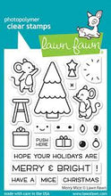 Load image into Gallery viewer, Lawn Fawn Merry Mice Stamp &amp; Die Set
