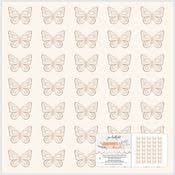 Jen Hadfield Peaceful Heart - White Gold Foiled Textured Cardstock