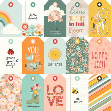 Simple Stories, Full Bloom Tag 12x12 Patterned Paper